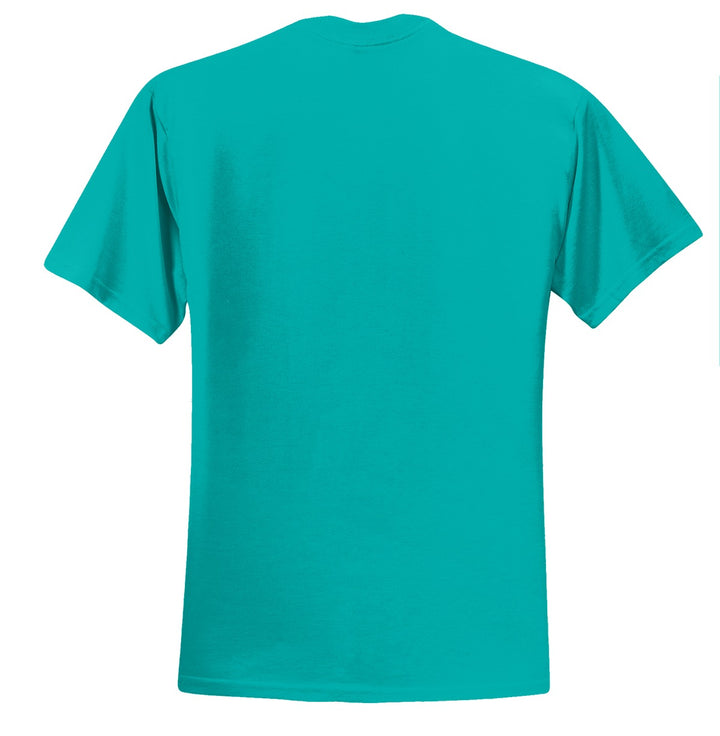 Rear View of Jade Jerzees - Dri-Power 50/50 Cotton/Poly T-Shirt. 29M