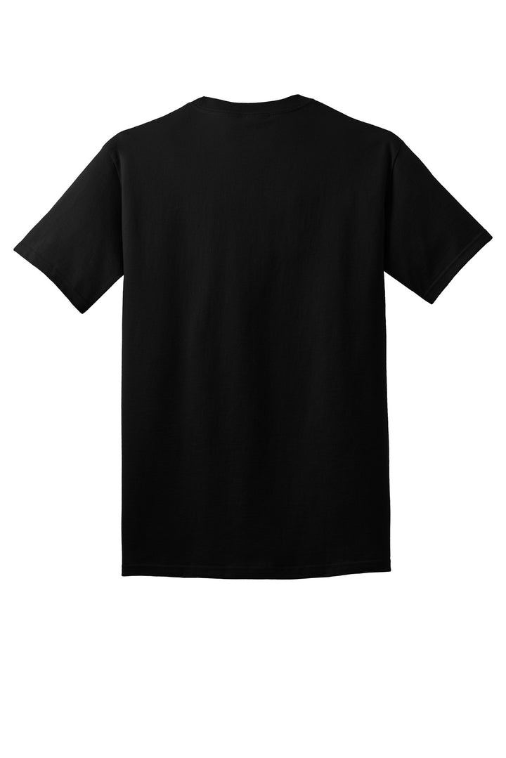 Rear View of Jet Black Port & Company - Core Cotton Tee. PC54