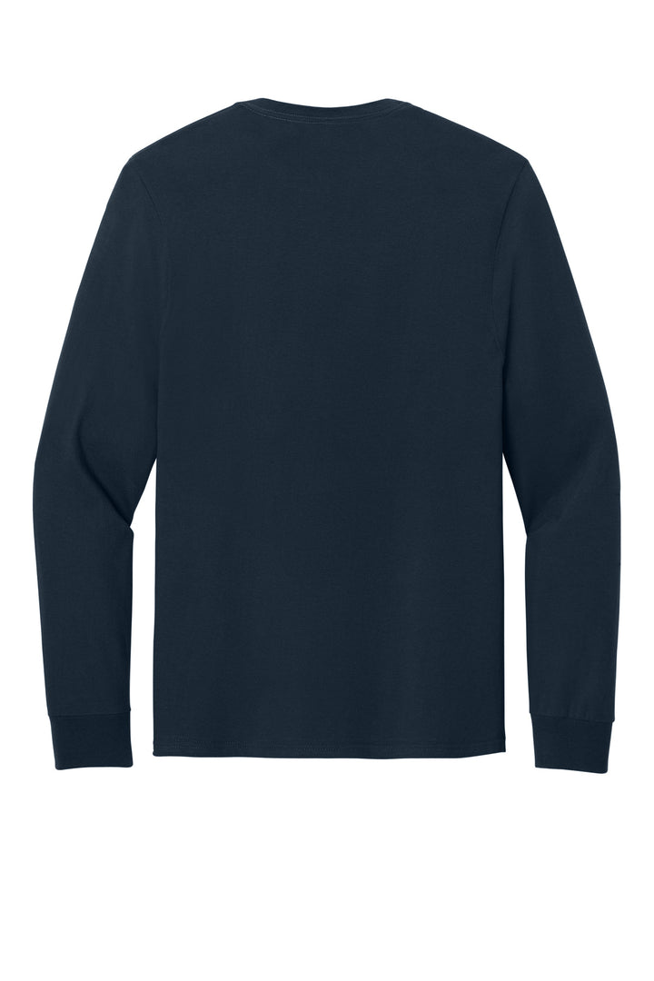 Rear View of JNavy Jerzees Classics Unisex Cotton Long Sleeve T-Shirt 363L