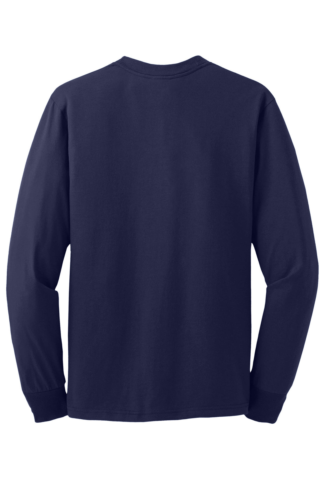 Rear View of JNavy Jerzees - Dri-Power 50/50 Cotton/Poly Long Sleeve T-Shirt. 29LS