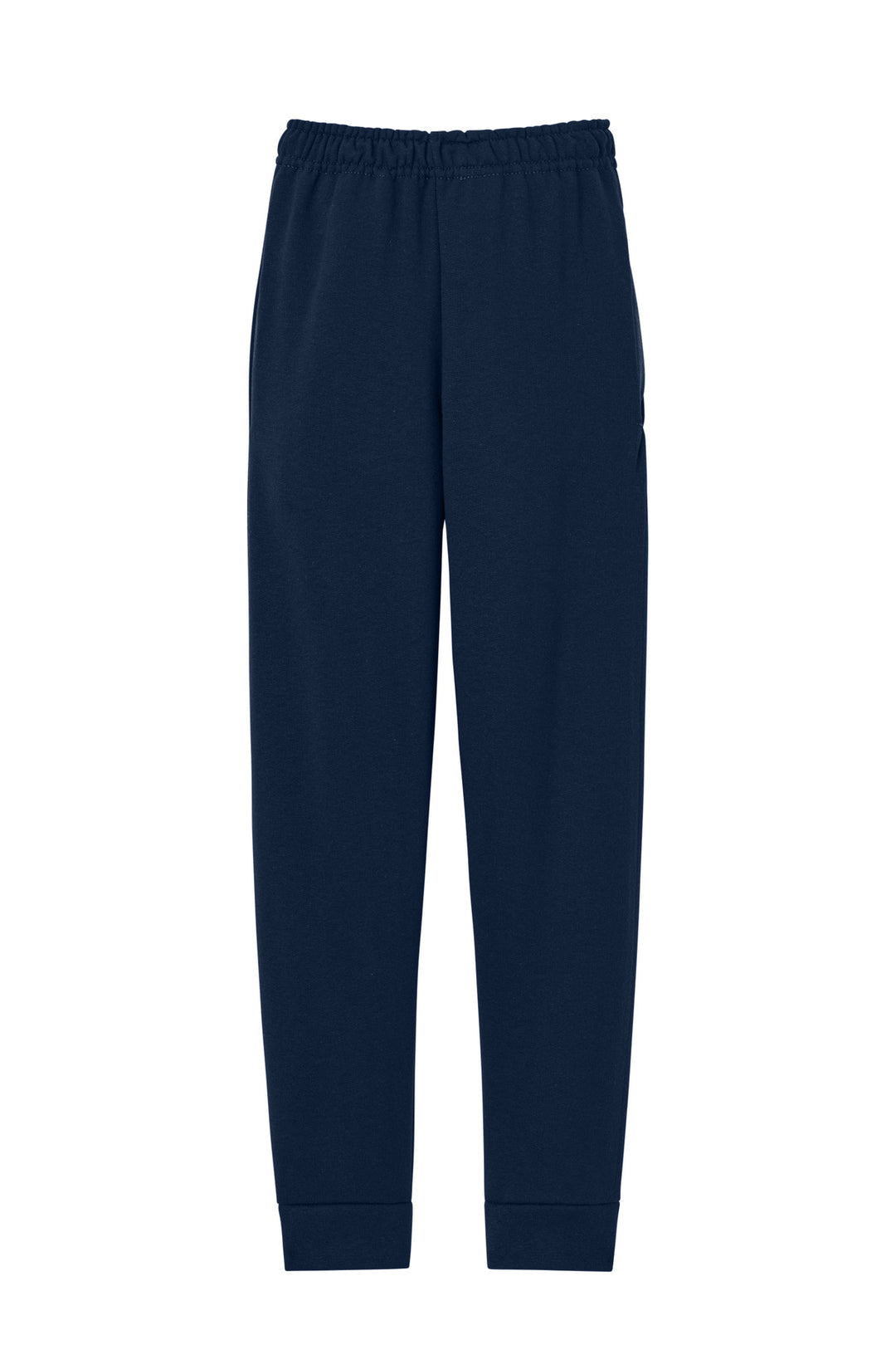 Rear View of JNavy Jerzees Youth NuBlend Jogger Sweatpant 975B