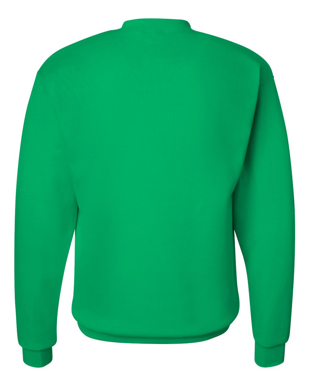 Rear View of Kelly Green Ecosmart® Crewneck Sweatshirt - P160