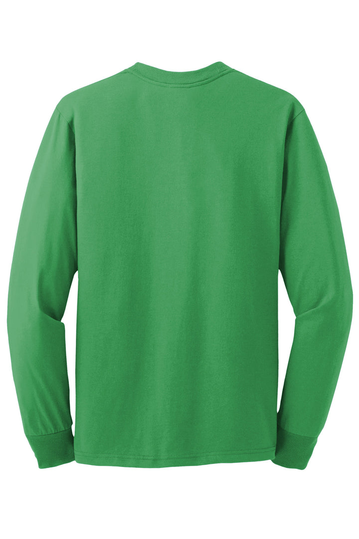 Rear View of Kelly Jerzees - Dri-Power 50/50 Cotton/Poly Long Sleeve T-Shirt. 29LS