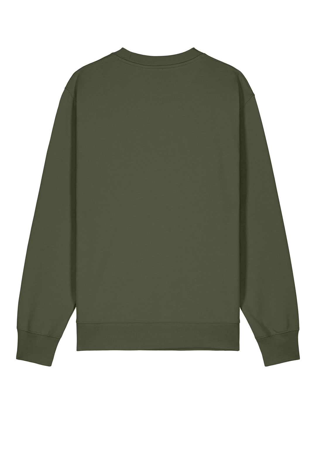 Rear View of KhakiGreen Stanley/Stella Unisex Changer 2.0 Crewneck Sweatshirt SXU004