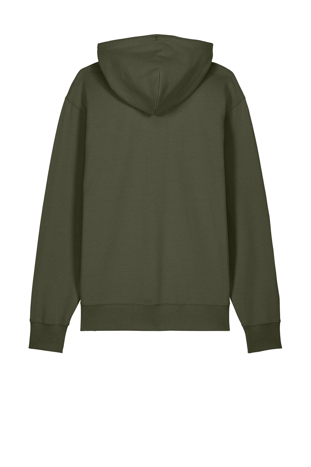 Rear View of KhakiGreen Stanley/Stella Unisex Cruiser 2.0 Hooded Sweatshirt SXU003
