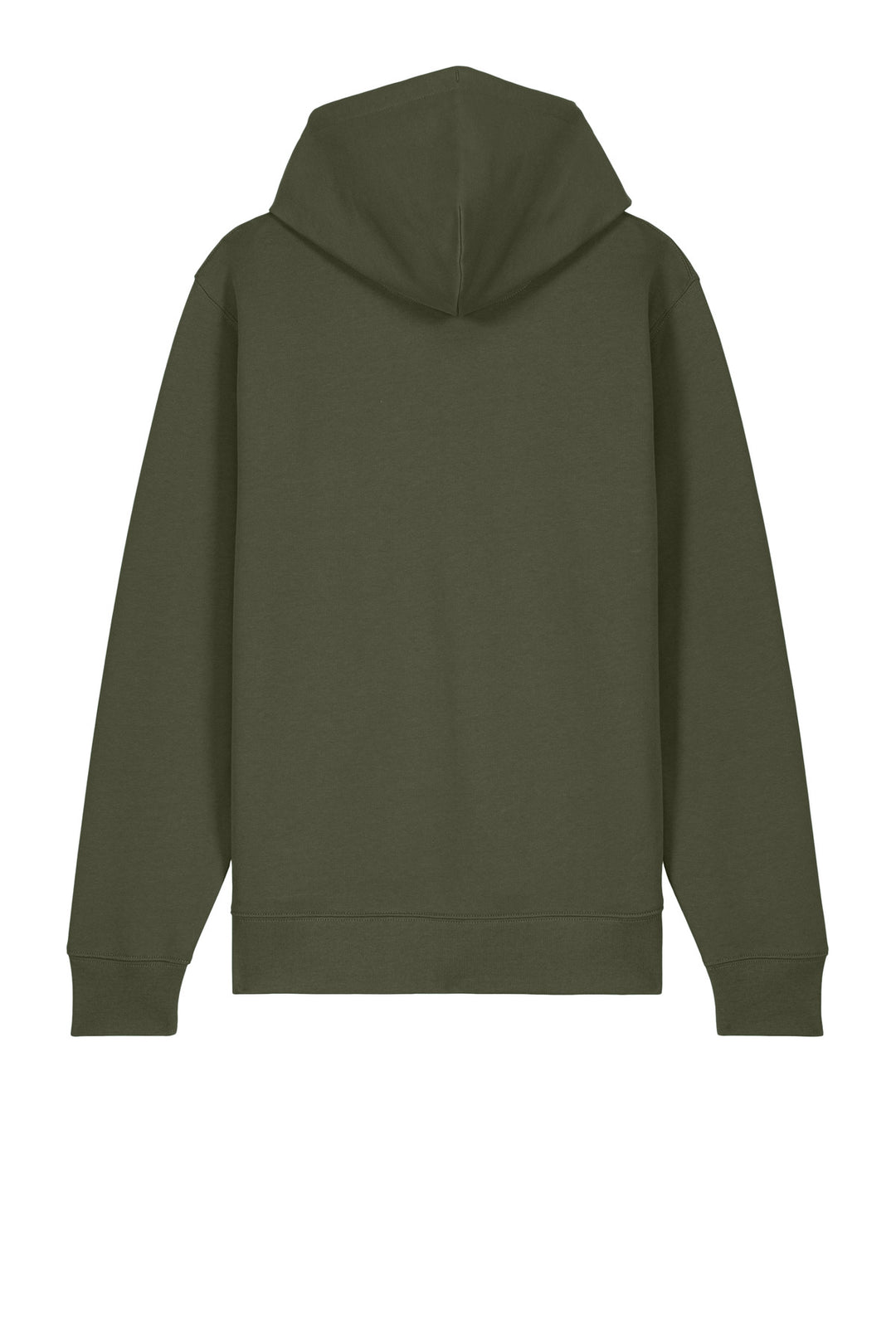 Rear View of KhakiGreen Stanley/Stella Unisex Cultivator 2.0 Full-Zip Hooded Sweatshirt SXU005