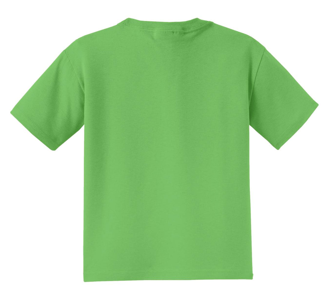 Rear View of Kiwi Jerzees - Youth Dri-Power 50/50 Cotton/Poly T-Shirt. 29B