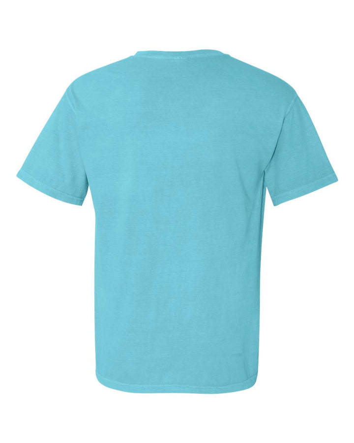 Rear View of Lagoon Garment-Dyed Heavyweight Pocket T-Shirt - 6030