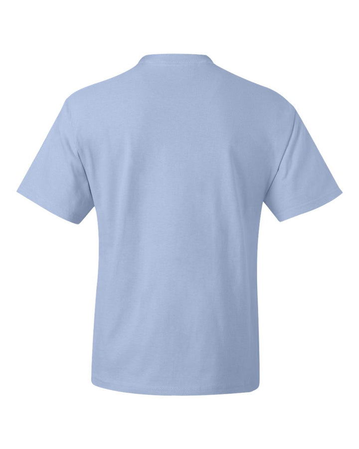 Rear View of Light Blue Beefy-T® T-Shirt - 5180