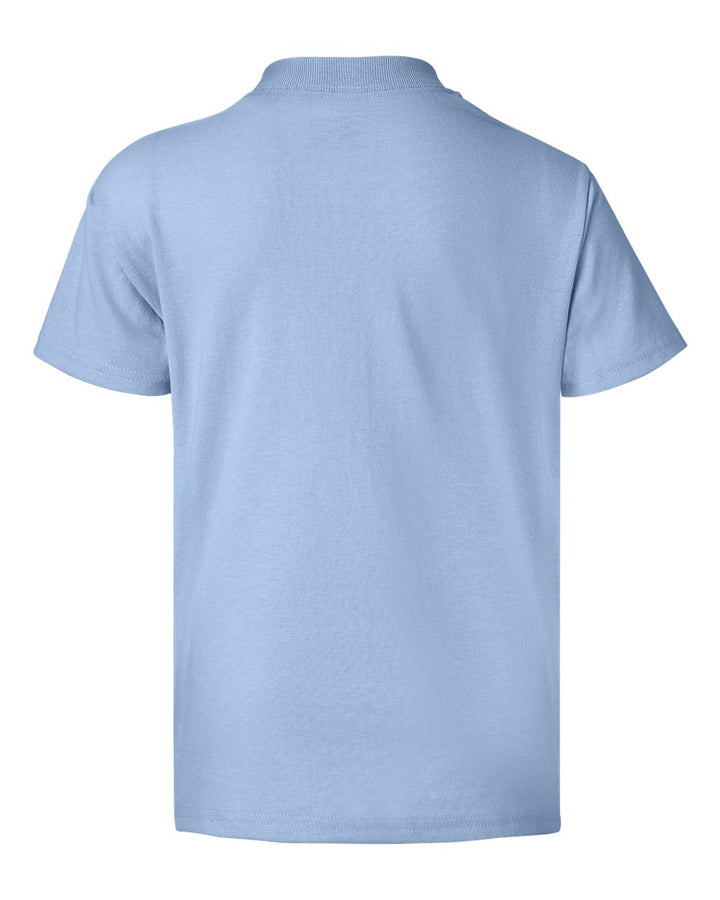 Rear View of Light Blue Ecosmart™ Youth T-Shirt - 5370