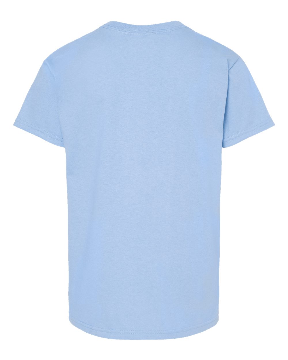 Rear View of Light Blue Essential-T Youth T-Shirt - 5480
