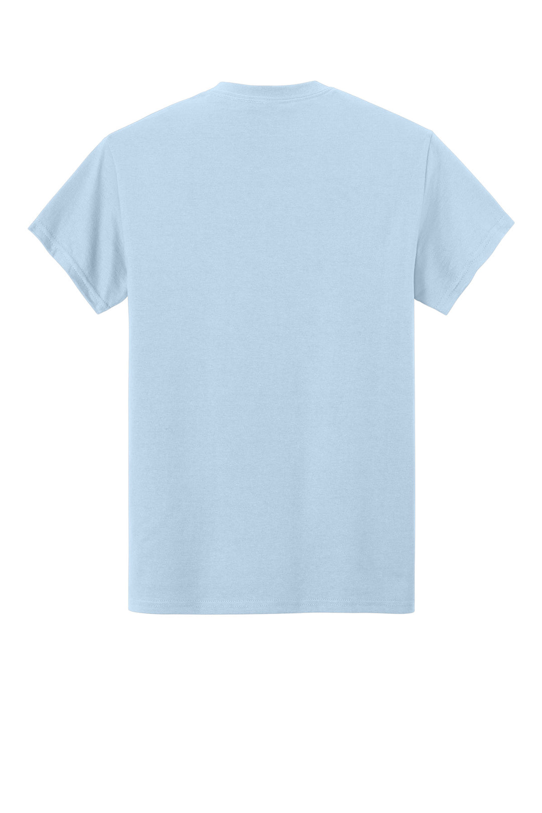Rear View of Light Blue Gildan - Ultra Cotton 100% US Cotton T-Shirt with Pocket. 2300