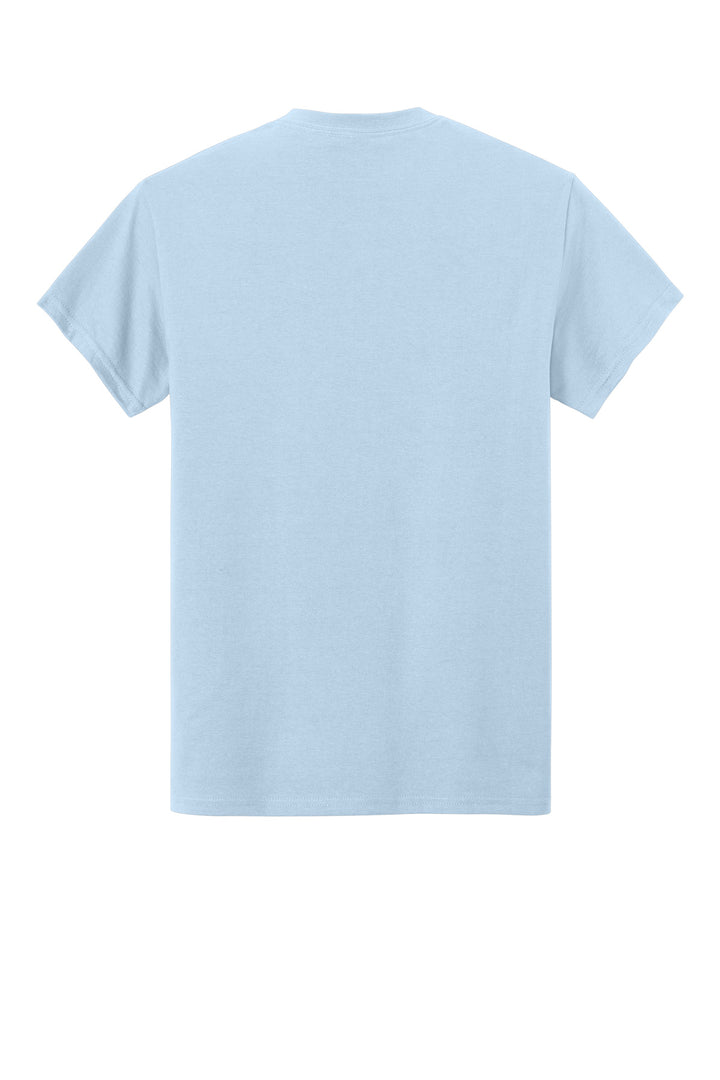 Rear View of Light Blue Gildan - Ultra Cotton 100% US Cotton T-Shirt with Pocket. 2300