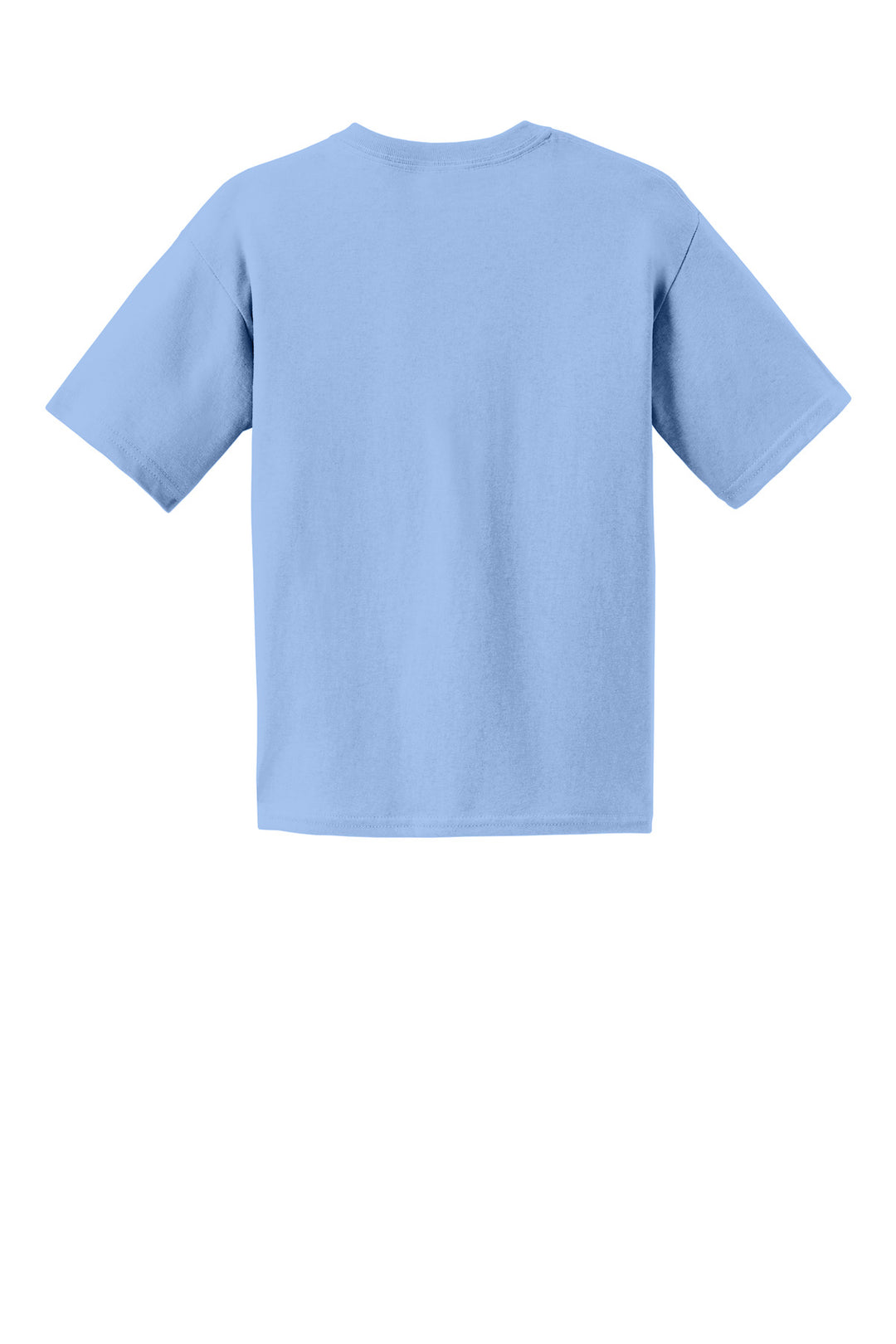 Rear View of Light Blue Gildan - Youth Ultra Cotton 100% US Cotton T-Shirt. 2000B
