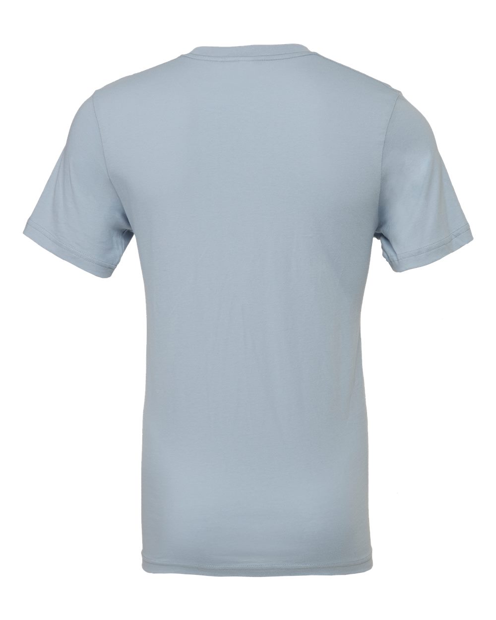 Rear View of Light Blue Jersey Tee - 3001
