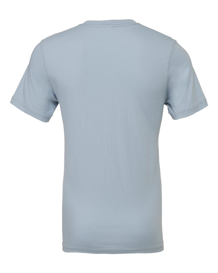 Rear View of Light Blue Jersey Tee - 3001