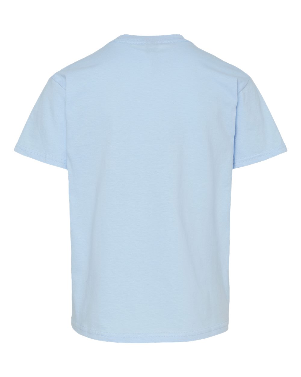 Rear View of Light Blue Softstyle® Youth T-Shirt - 64000B