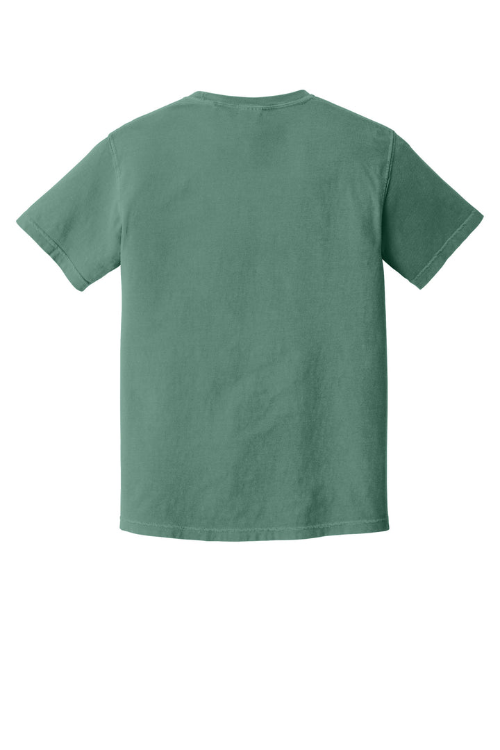 Rear View of Light Green COMFORT COLORS Heavyweight Ring Spun Tee. 1717