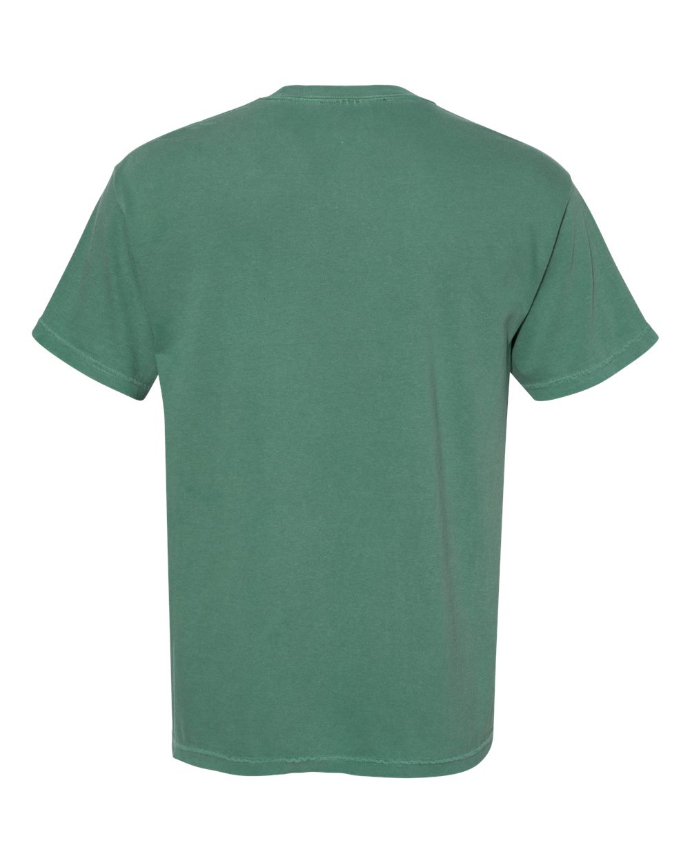 Rear View of Light Green Garment-Dyed Heavyweight Pocket T-Shirt - 6030