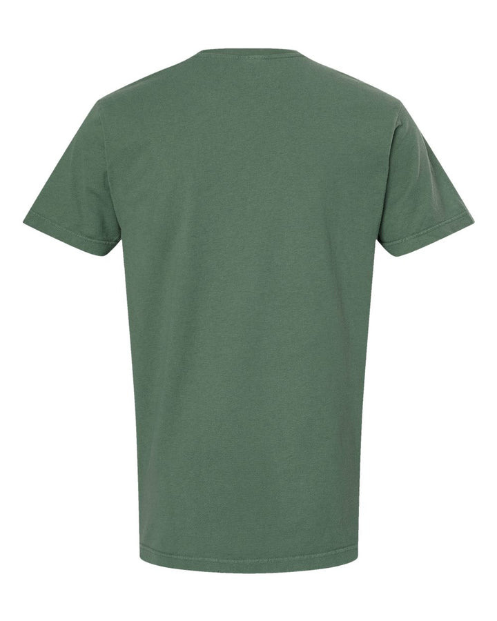 Rear View of Light Green Vintage Garment-Dyed T-Shirt - 6500M