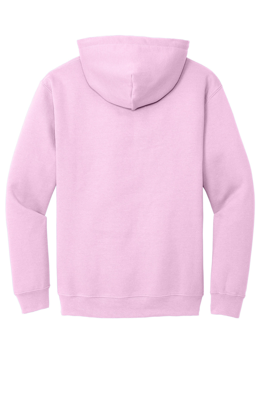 Rear View of Light Pink Gildan - Heavy Blend Hooded Sweatshirt. 18500