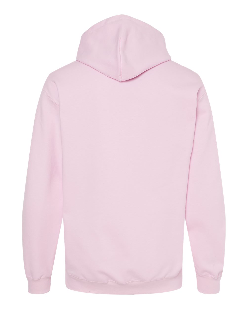 Rear View of Light Pink Softstyle® Midweight Hooded Sweatshirt - SF500
