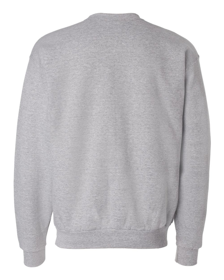 Rear View of Light Steel Ecosmart® Crewneck Sweatshirt - P160