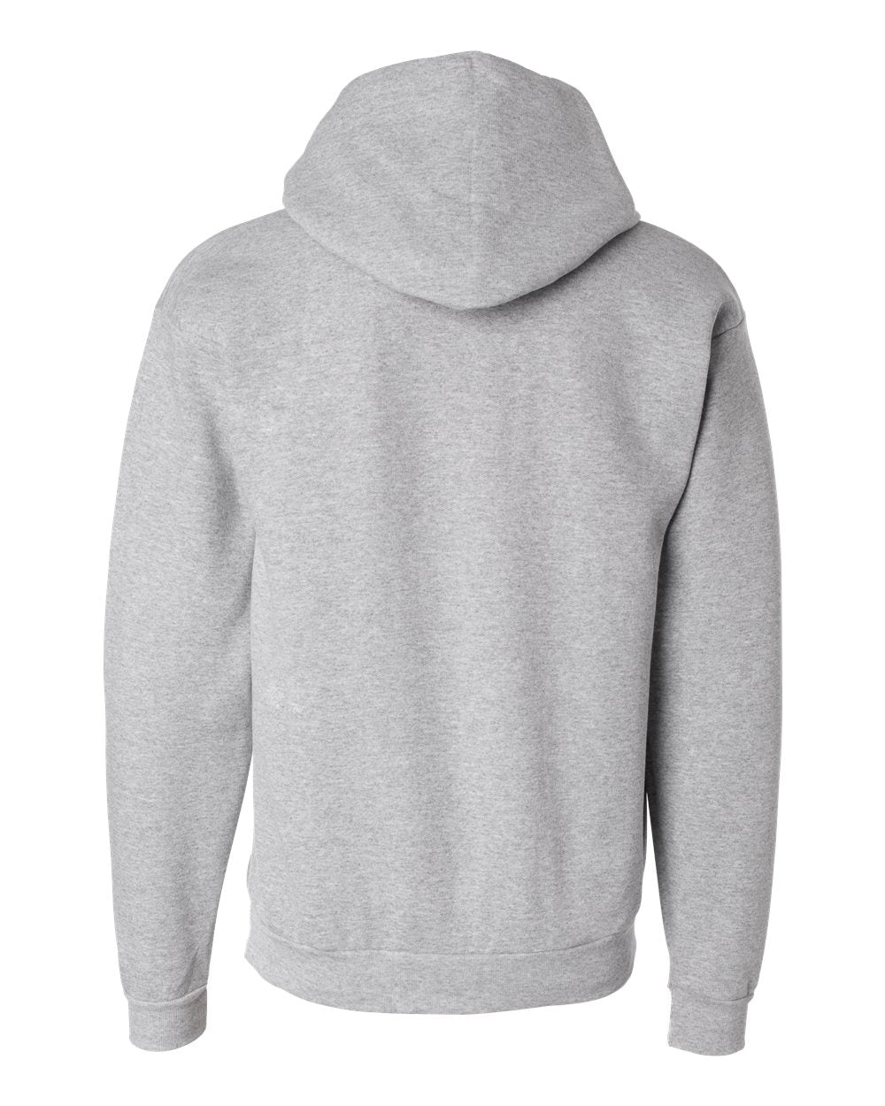 Rear View of Light Steel Ecosmart® Hooded Sweatshirt - P170