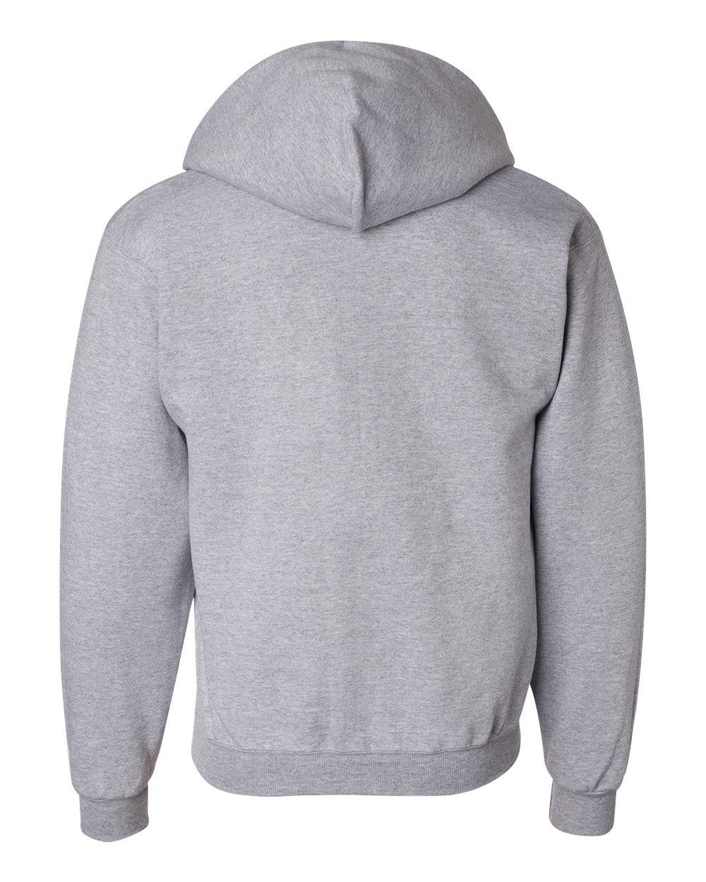 Rear View of Light Steel Powerblend® Full-Zip Hooded Sweatshirt - S800