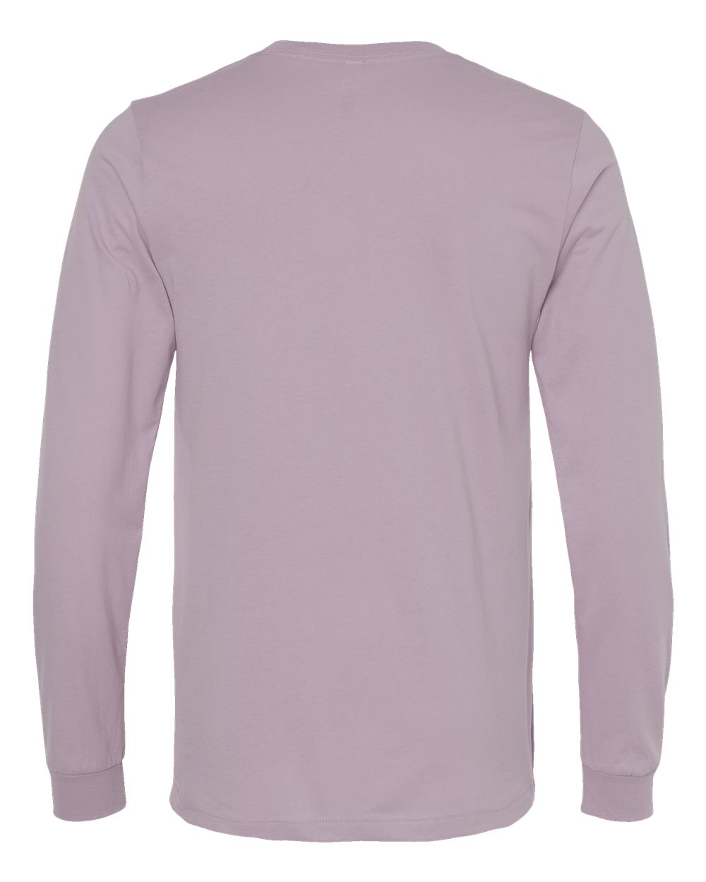 Rear View of Light Violet Jersey Long Sleeve Tee - 3501