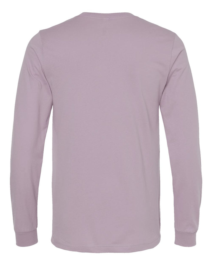 Rear View of Light Violet Jersey Long Sleeve Tee - 3501