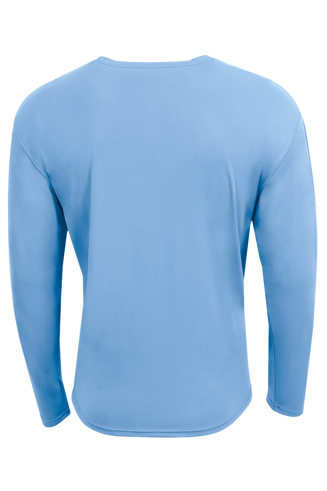 Rear View of LightBlue A4 AirFlex Long Sleeve Tee A4N3532