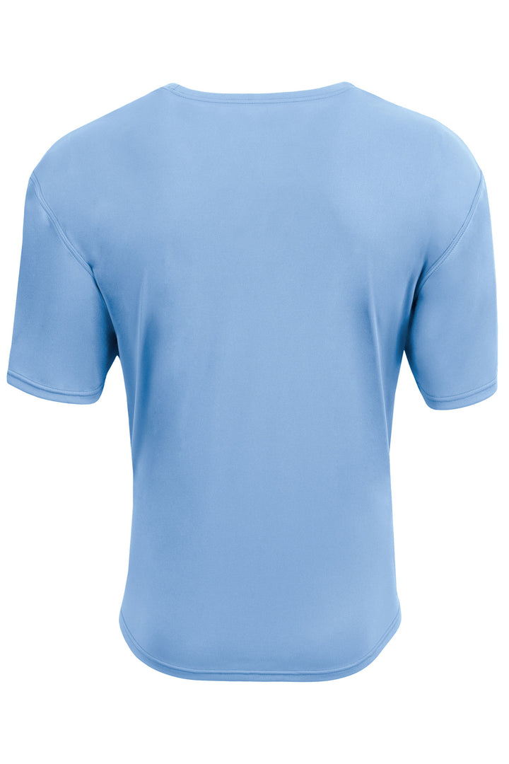 Rear View of LightBlue A4 AirFlex Short Sleeve Tee A4N3531