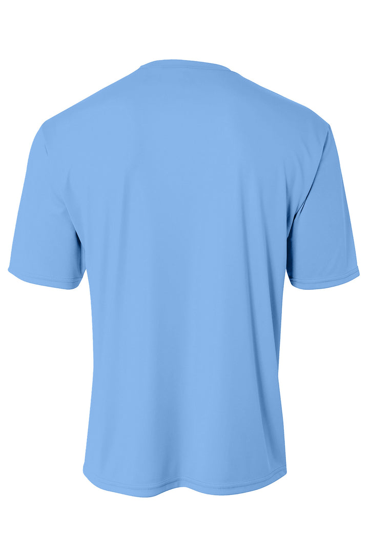 Rear View of LightBlue A4 Cooling Performance Short Sleeve Tee A4N3142