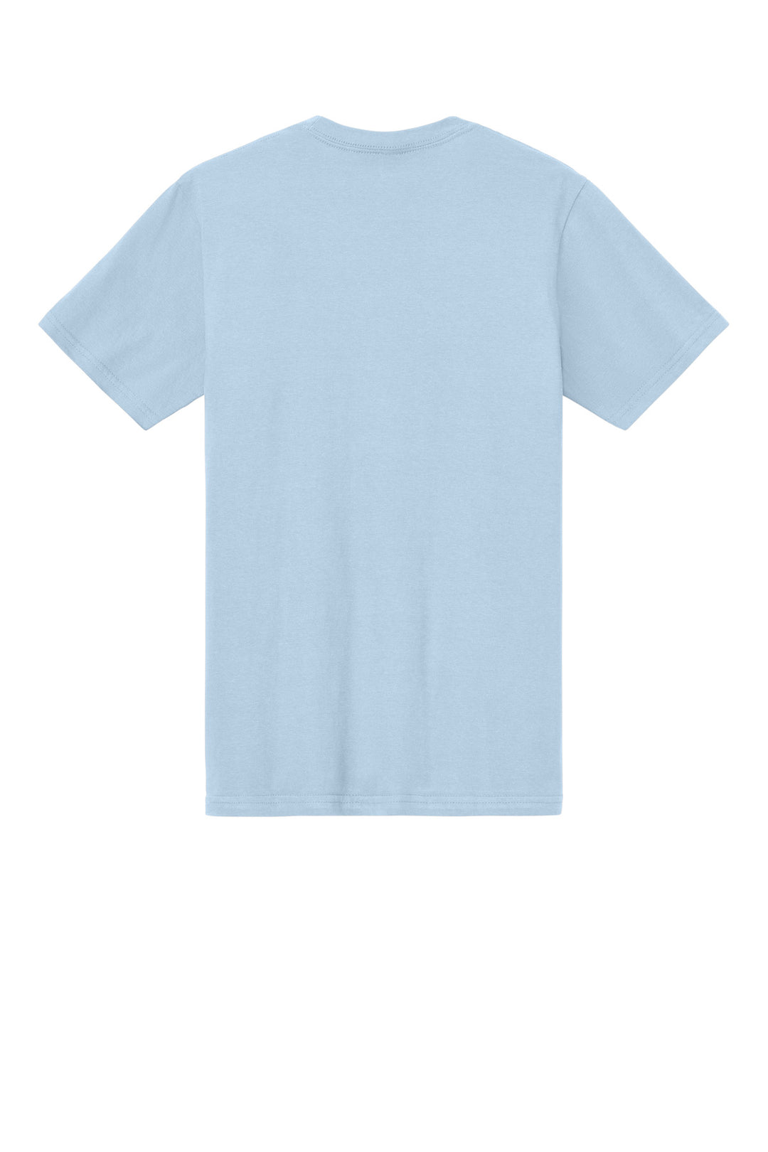 Rear View of LightBlue Gildan Softstyle Midweight Tee 65000