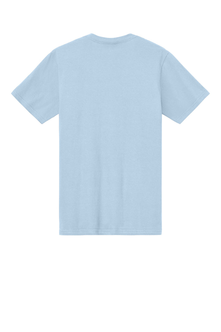 Rear View of LightBlue Gildan Softstyle Midweight Tee 65000