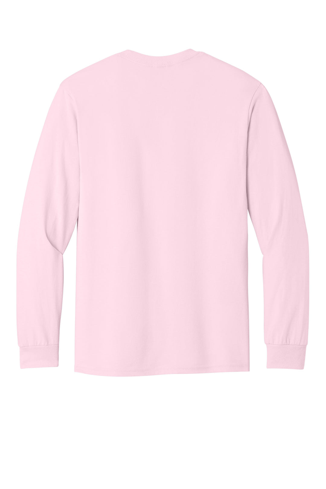 Rear View of LightPink Gildan - Heavy Cotton 100% Cotton Long Sleeve T-Shirt. 5400