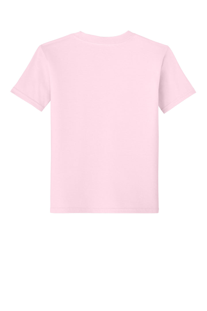 Rear View of LightPink Gildan Youth Softstyle T-Shirt 64000B