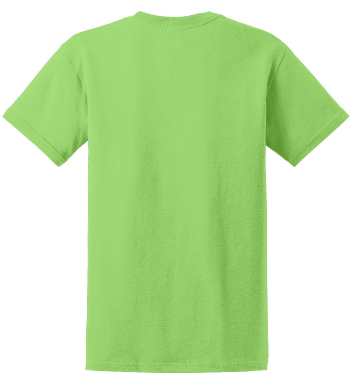 Rear View of Lime Gildan - Ultra Cotton 100% US Cotton T-Shirt. 2000