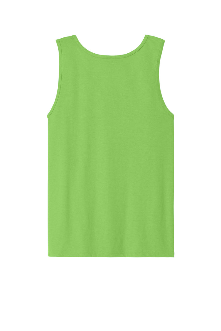 Rear View of Lime Gildan - Ultra Cotton 100% US Cotton Tank Top. 2200