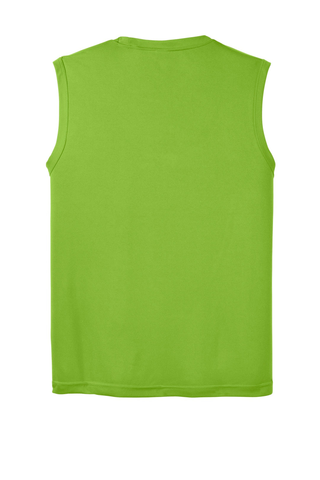 Rear View of Lime Shock Sport-Tek Sleeveless PosiCharge Competitor Tee. ST352