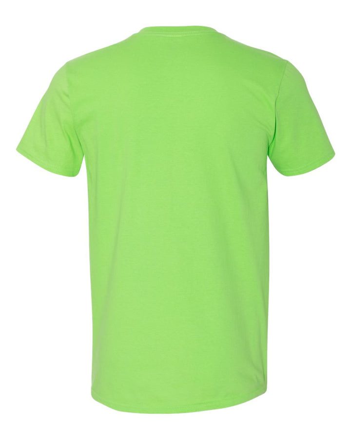 Rear View of Lime Softstyle® T-Shirt - 64000