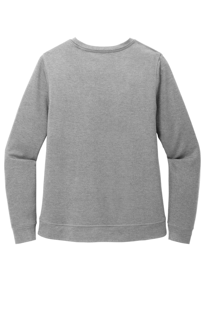 Rear View of LtGreyHt TravisMathew Women's Long Weekend Crew TM1LD003