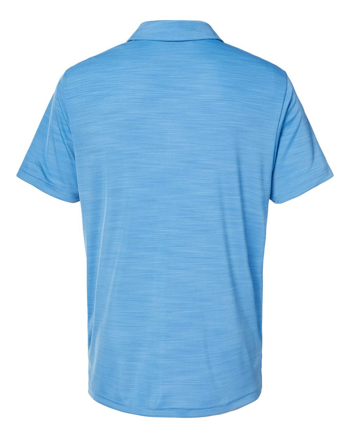 Rear View of Lucky Blue Melange Mélange Polo - A402