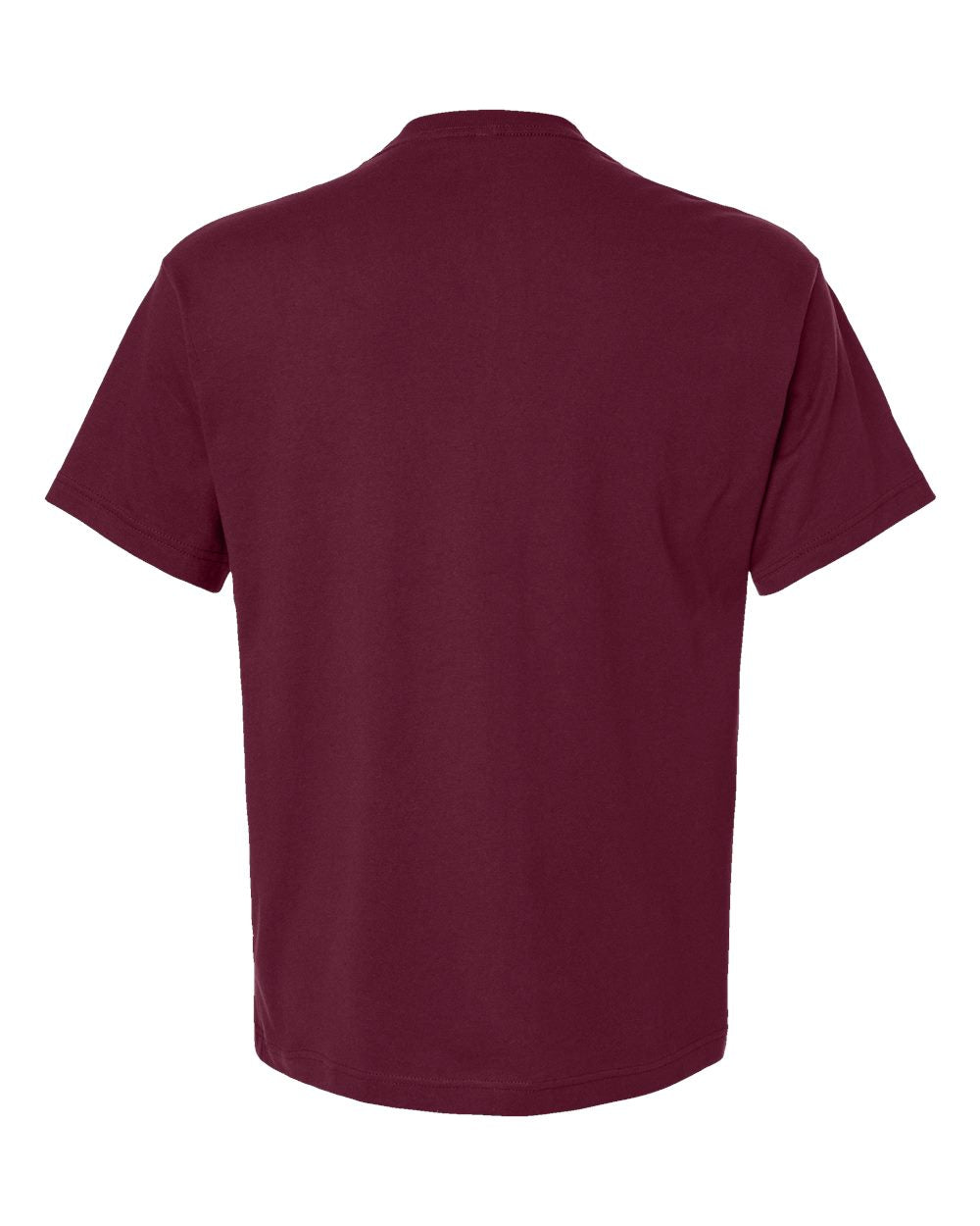 Rear View of Maroon 6 oz. Heavyweight Tee - 3010