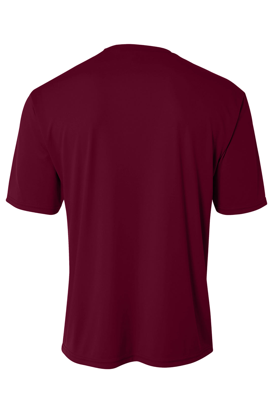 Rear View of Maroon A4 Cooling Performance Short Sleeve Tee A4N3142