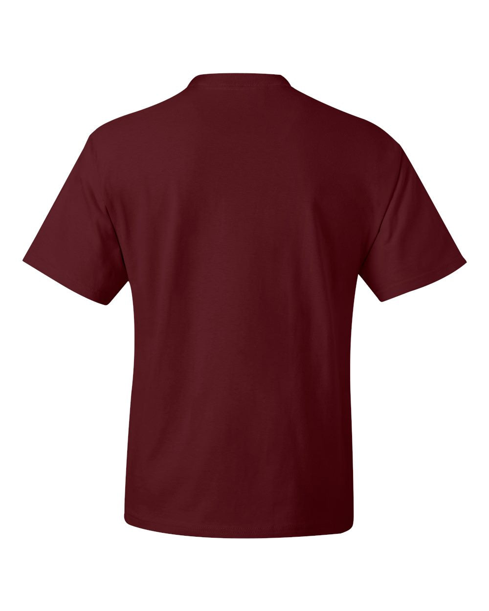 Rear View of Maroon Beefy-T® T-Shirt - 5180