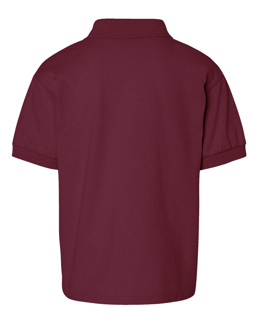 Rear View of Maroon DryBlend® Youth Jersey Polo - 8800B