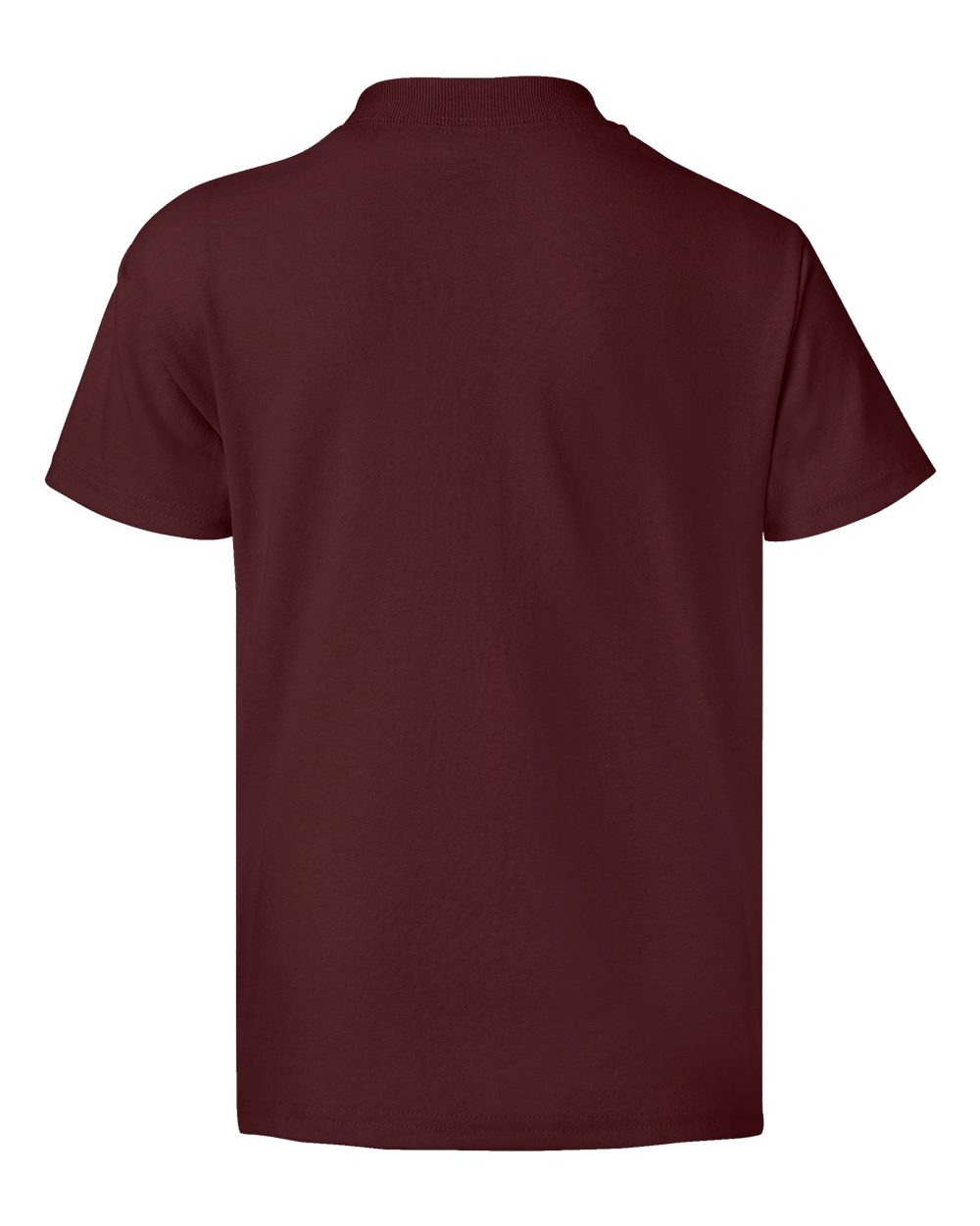 Rear View of Maroon Ecosmart™ Youth T-Shirt - 5370