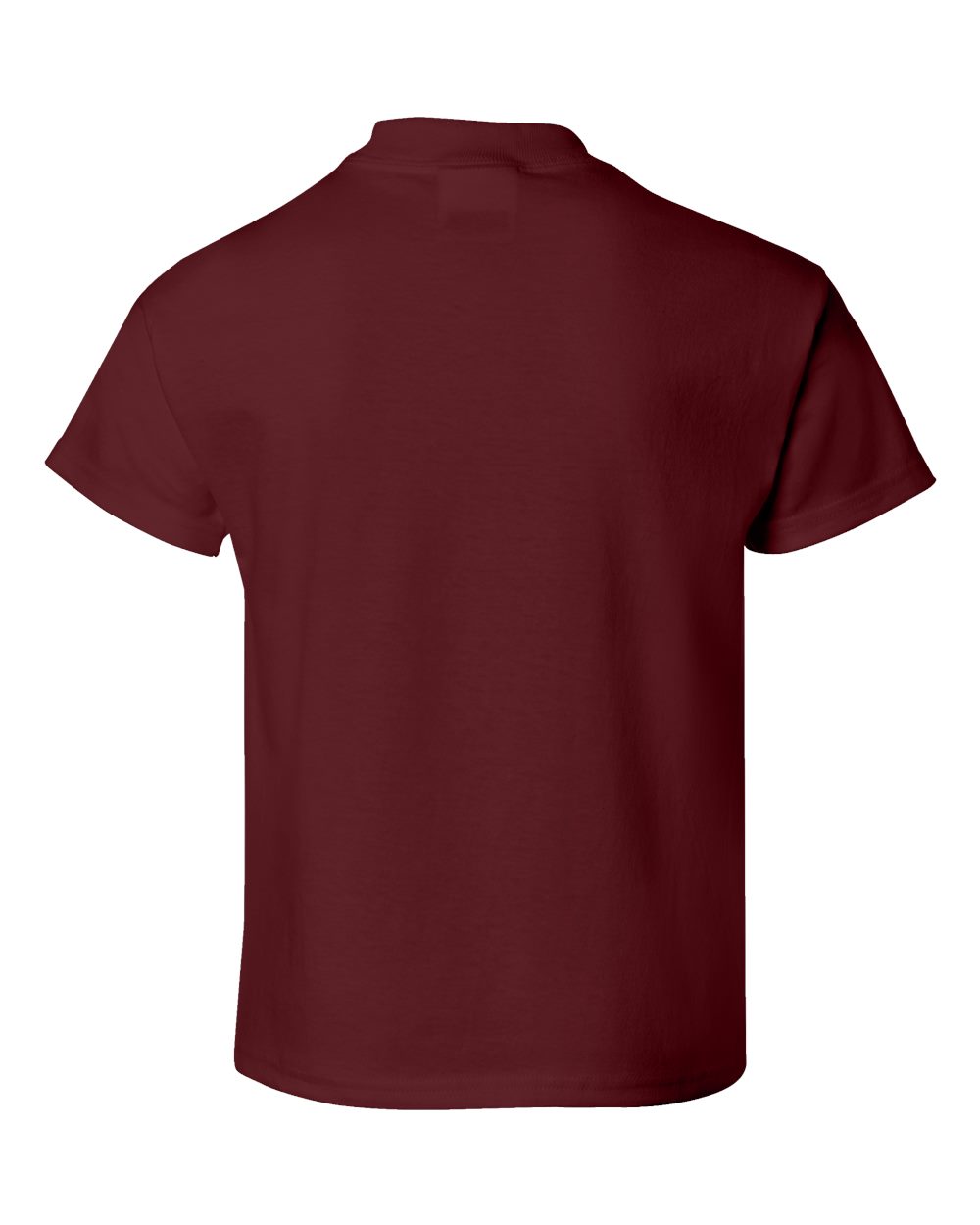 Rear View of Maroon Essential-T Youth T-Shirt - 5480